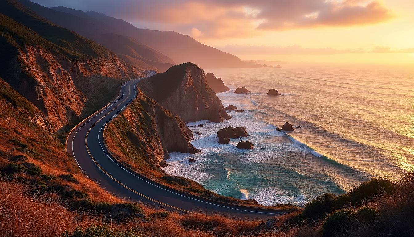 découvrez un road trip inoubliable le long de la majestueuse côte de big sur en californie. profitez des panoramas à couper le souffle, des plages cachées et des randonnées à travers des paysages époustouflants. une aventure unique vous attend sur cette route emblématique.