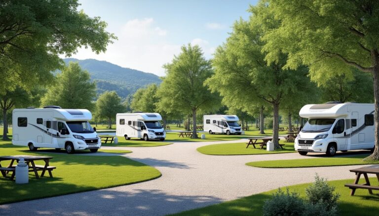 découvrez l'aire de camping-cars les ilots, un lieu idéal pour une halte confortable et agréable lors de vos voyages.