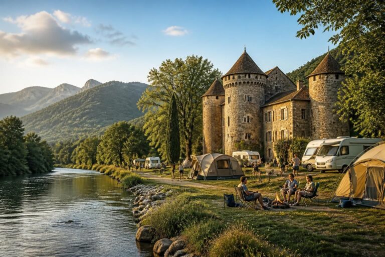 découvrez le château de galaure camping, un havre de nature idéalement situé entre le rhône et les montagnes, pour des vacances paisibles en pleine nature.